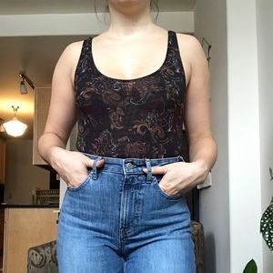 Free People floral patterned bodysuit